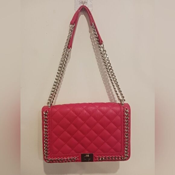 INC Pink Shoulder Bag with Chained Straps - Picture 1 of 7